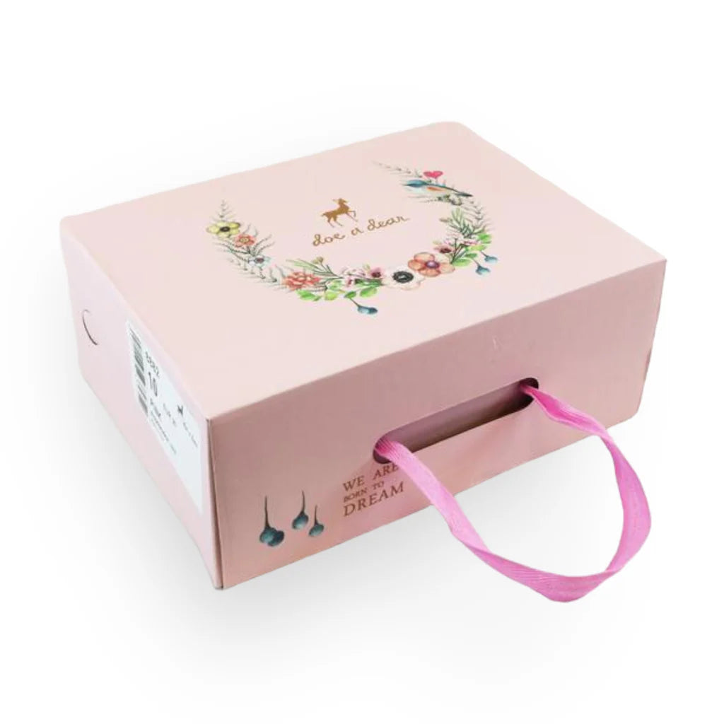 DOE A DEAR  Bead Stone Flat Shoes - Pink