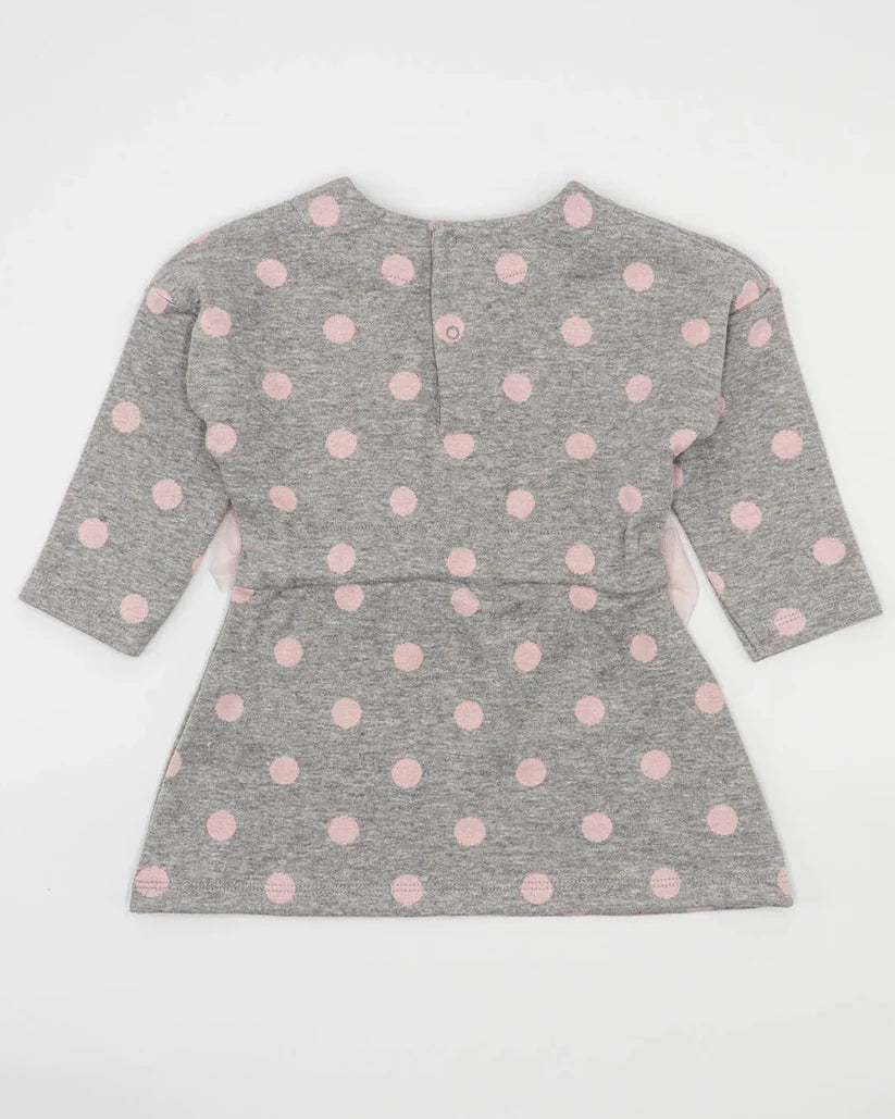 EMC Polka Dot Plush Dress with Tulle Bows