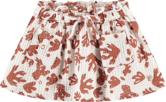 BabyFace - Girl’s Skirt - Red Coral Print