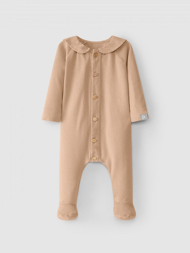 SNUG Babygrow with collar in micro-ribbed velvet