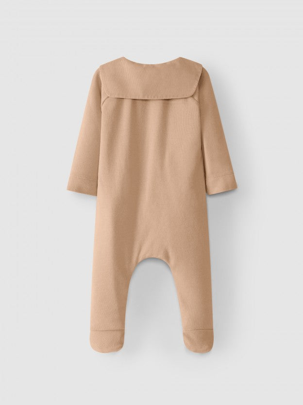 SNUG Babygrow with collar in micro-ribbed velvet