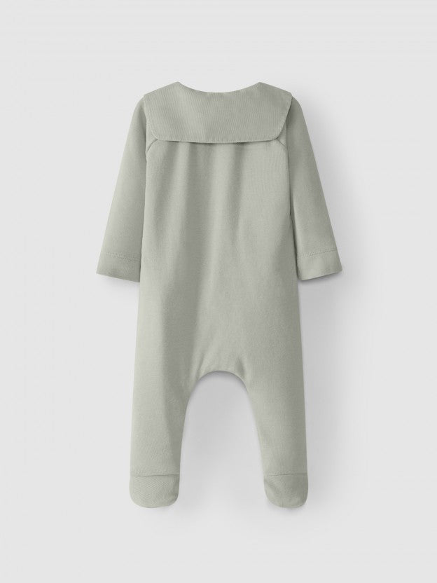 SNUG Babygrow with collar in micro-ribbed velvet
