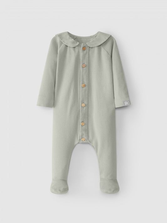 SNUG Babygrow with collar in micro-ribbed velvet