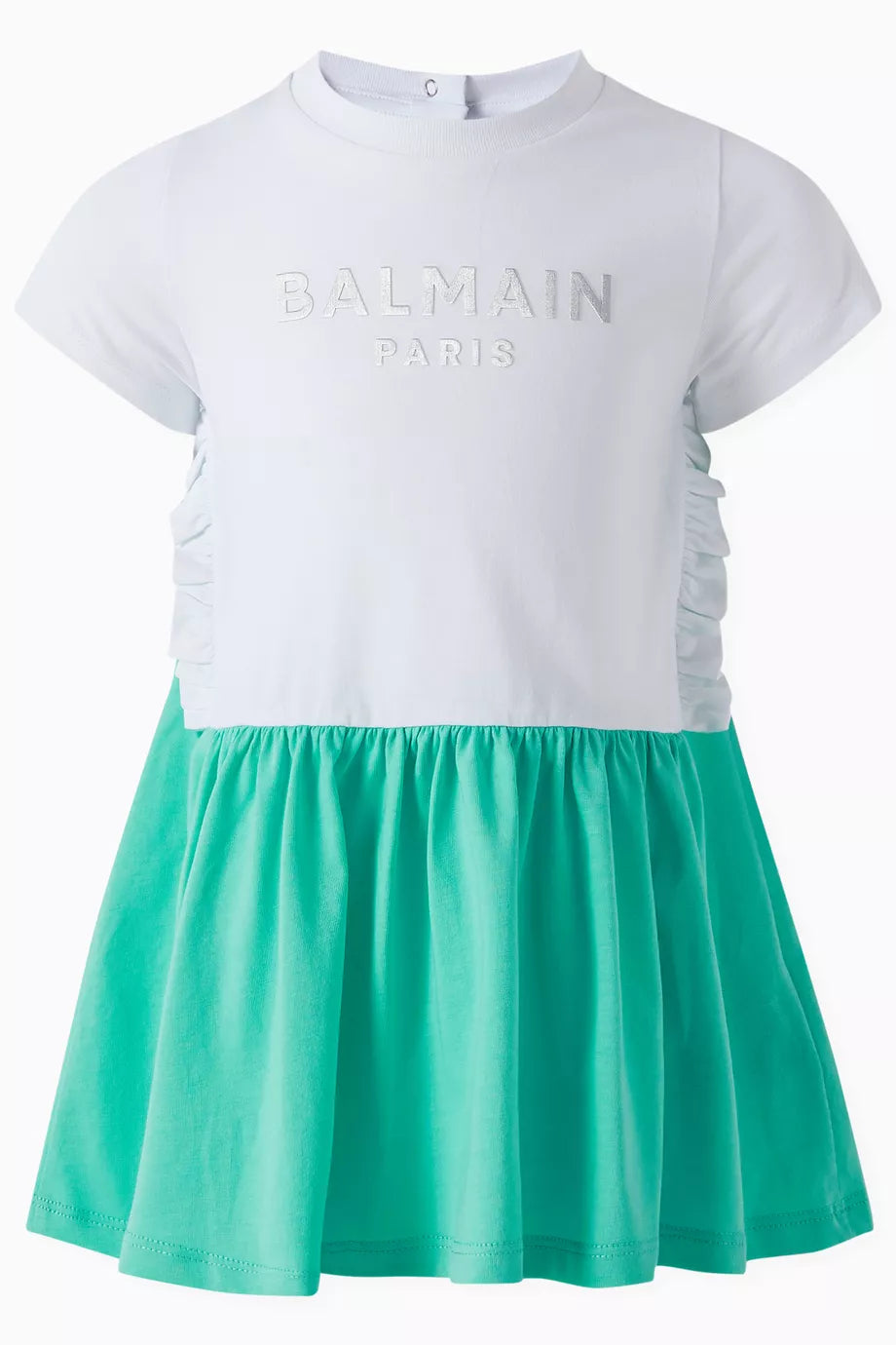NEW!!  Balmain  Follow Colour-block Logo Dress in Jersey