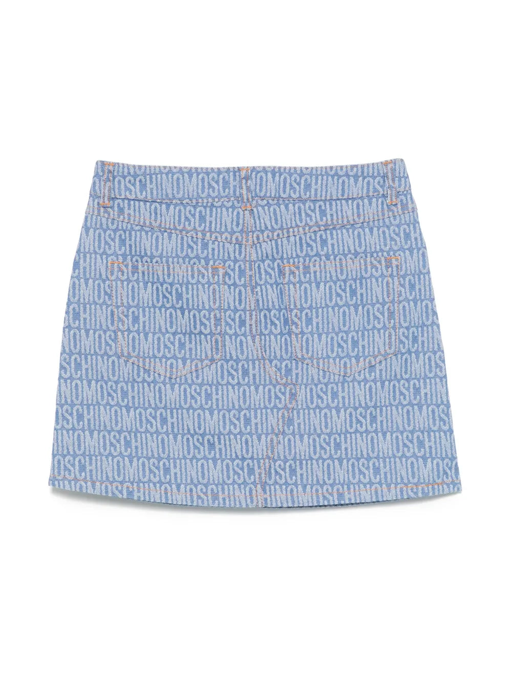 Moschino Kids Logo Jacquard Skirt – Blue Denim