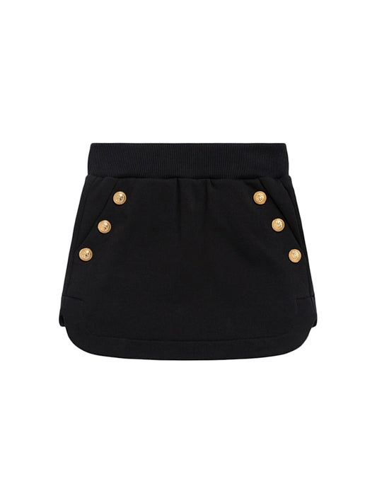NEW!!  BALMAIN Cotton sweat skirt