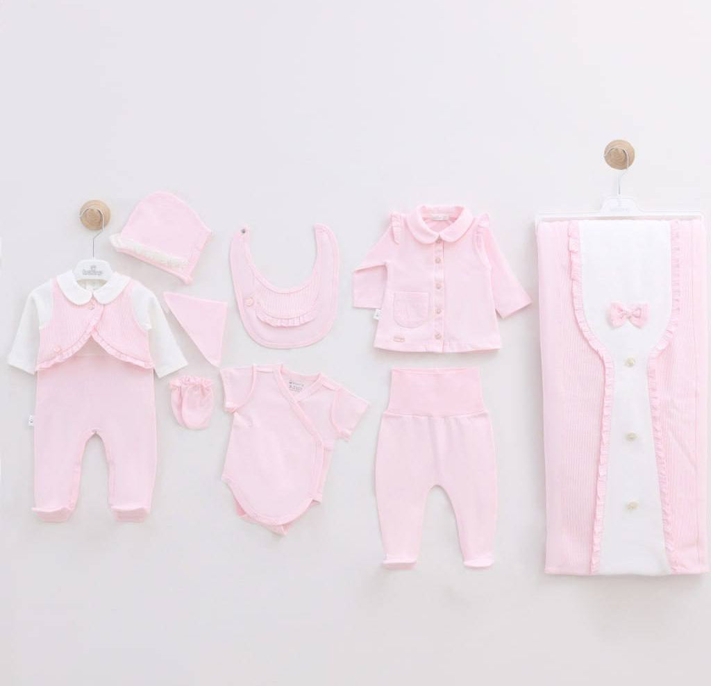 Leo King Pink 9 Piece Newborn Set