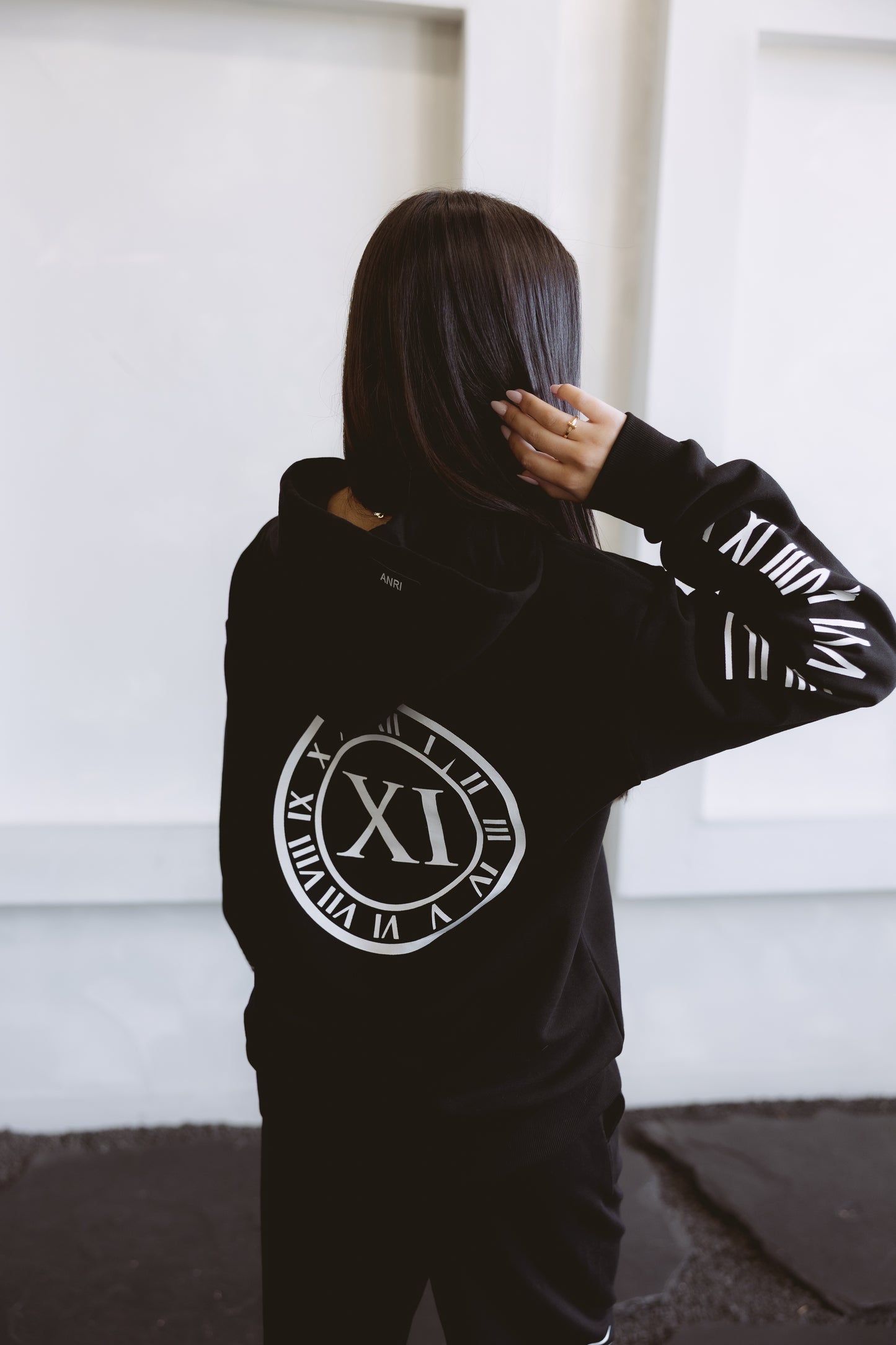 ANRI Roman Numeral Black Hoodie (Kids& Adults)