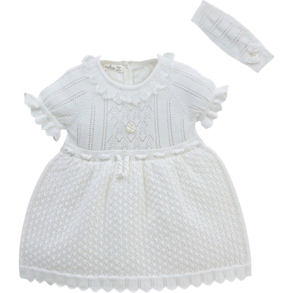 Leo King - Baby Girl White Dress Set