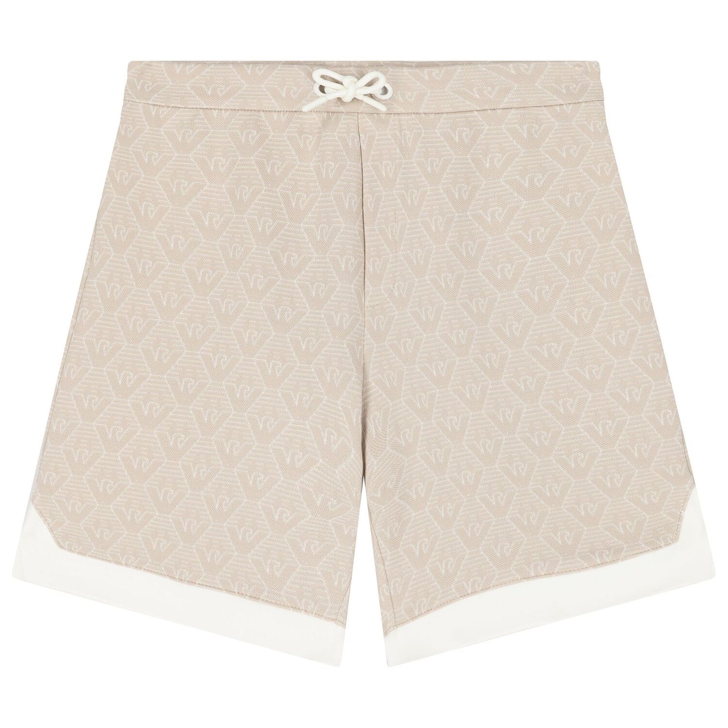 NEW!! Emporio Armani Boys Ivory & Beige Logo Shorts Set