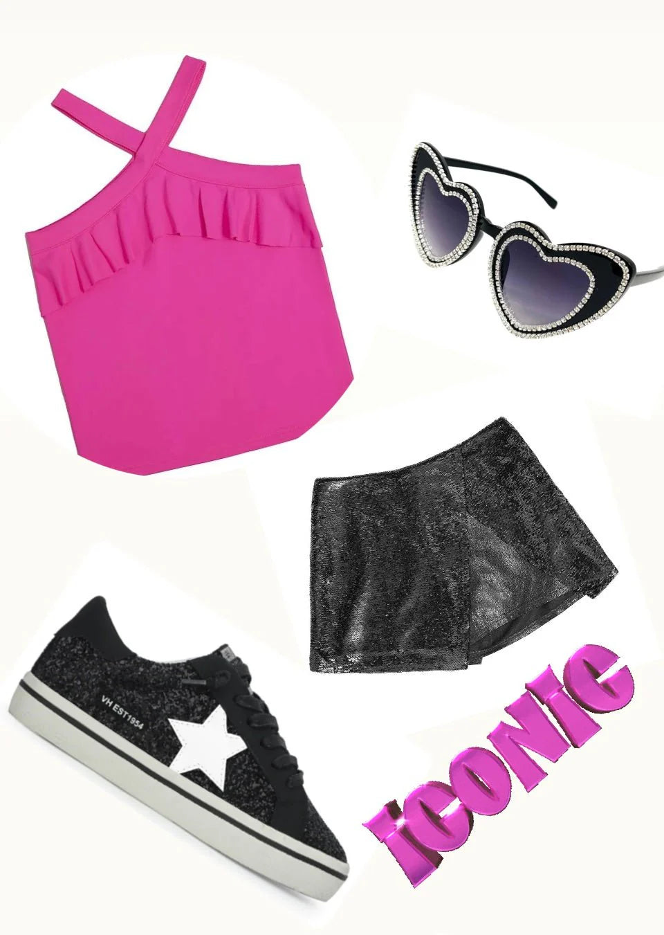 NEW!! Mia New York Hot Pink Flutter Crossover Tank