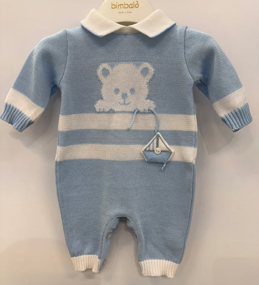 Bimbalo Baby Boy Bear Knitted Romper