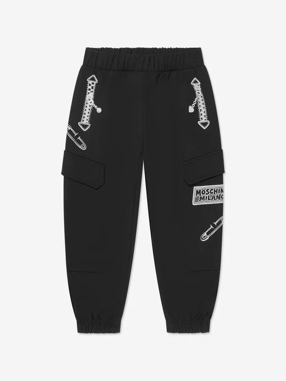 MOSCHINO Boys Cargo Joggers in Black