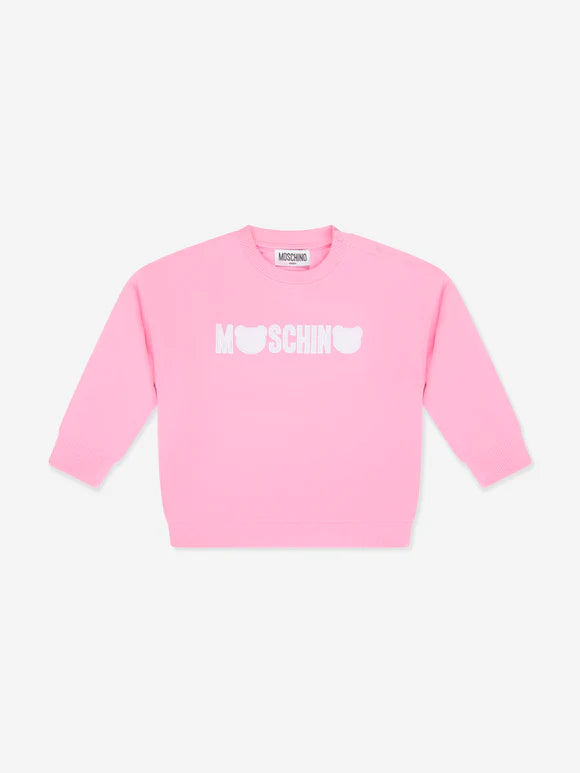 MOSCHINO Baby Girls Teddy Logo Tracksuit in Pink