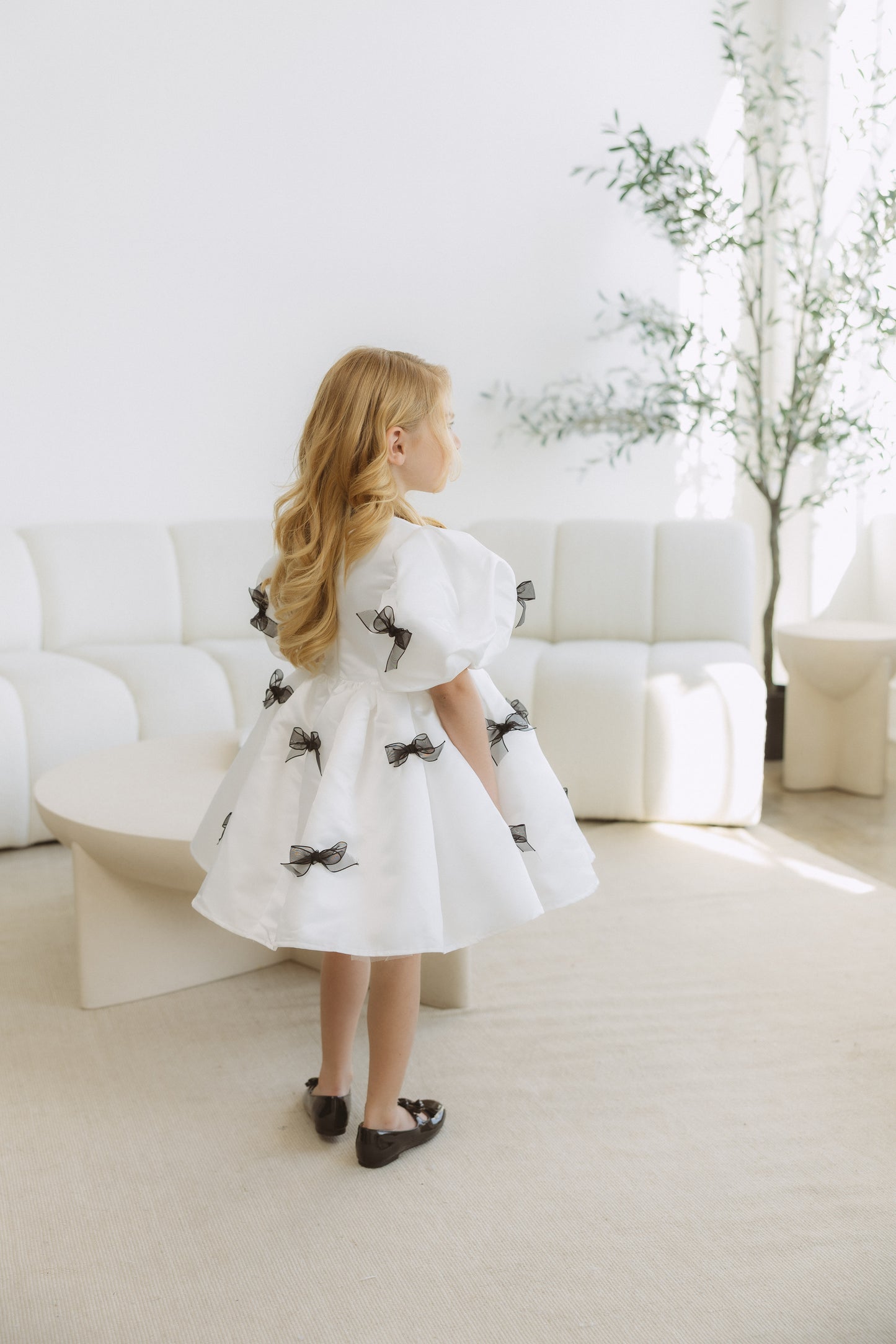 NEW!!! White Little Bow Dress