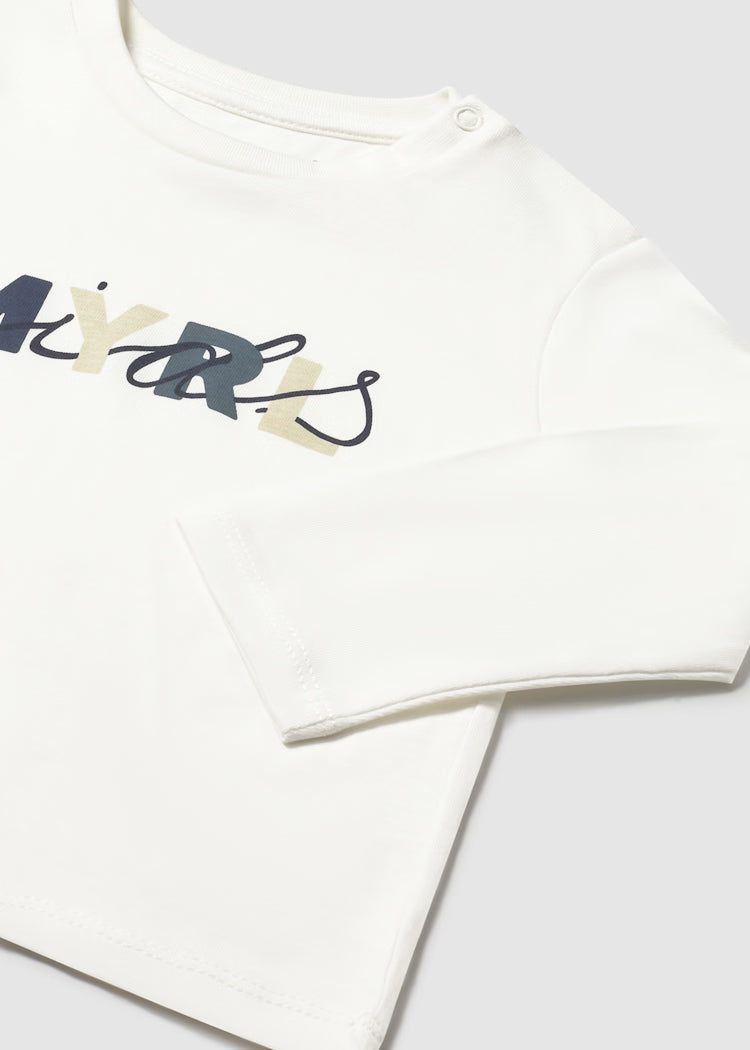 Mayoral - Baby Cream “Letters” Shirt
