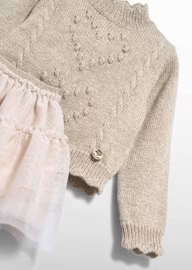 Abel & Lula - Baby Girl Tulle Skirt and Sweater Set