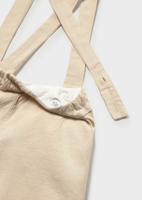 Mayoral - Baby Beige Shorts and Bow Tie Shirt 2-Piece Set
