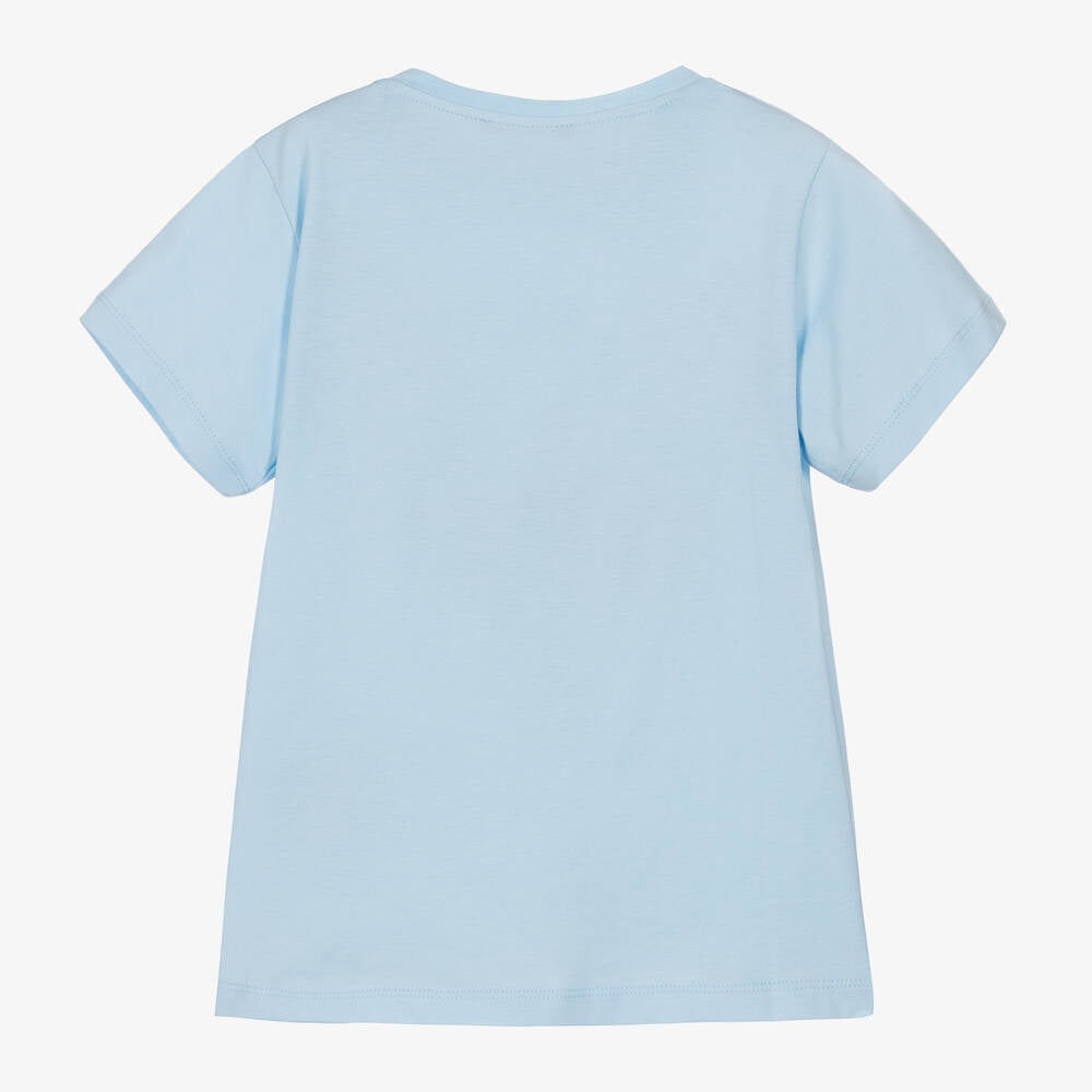 Balmain Pale Blue Balmain Paris Cotton T-Shirt
