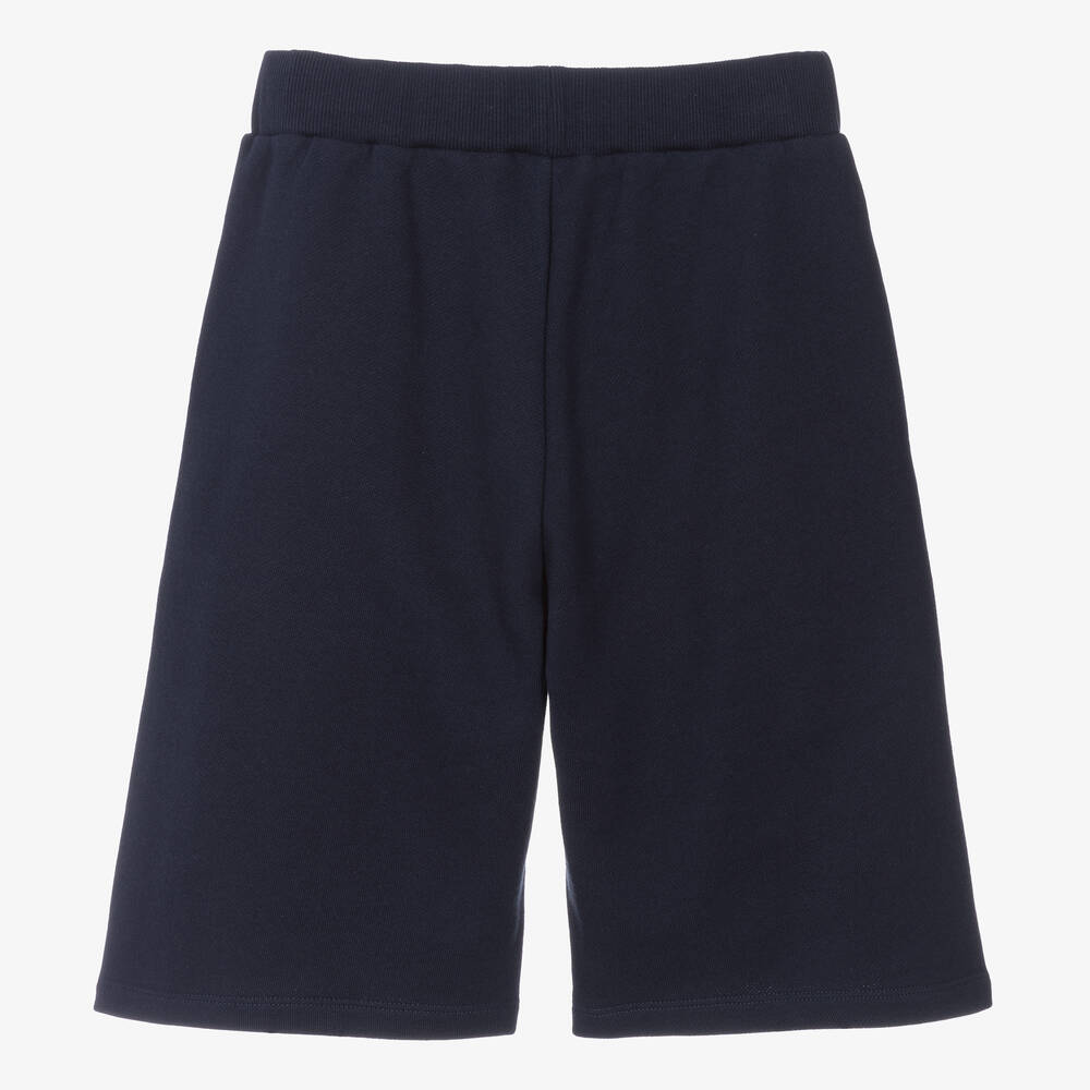 Balmain Boys Navy Blue Cotton Shorts