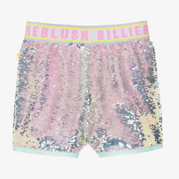 NEW!! Billieblush Girls Blue & Pink Sequin Shorts