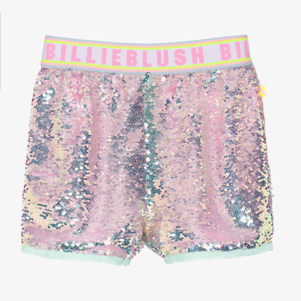 NEW!! Billieblush Girls Blue & Pink Sequin Shorts