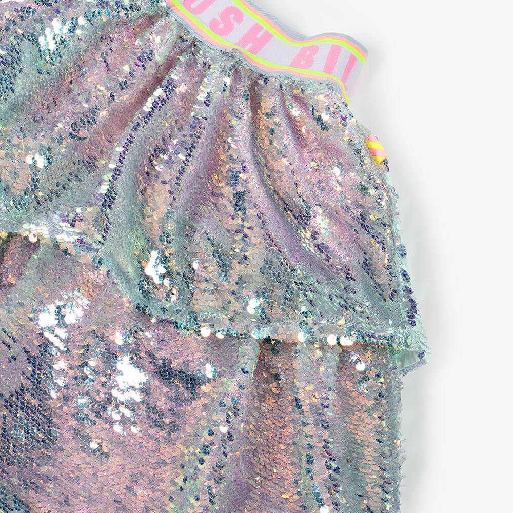 NEW!! Billieblush Girls Blue & Pink Sequin Skirt