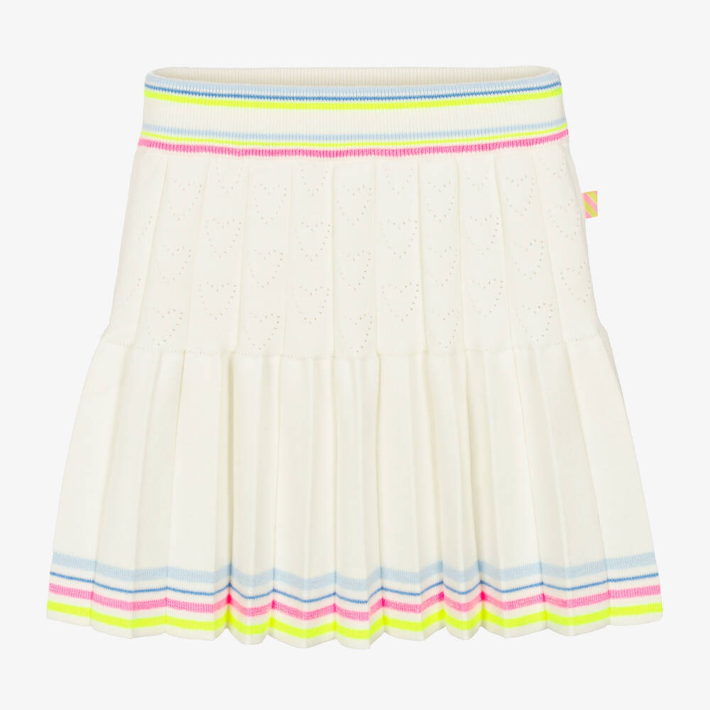 NEW!! Billieblush Girls Ivory Pointelle Knit Sweater&Skirt Set