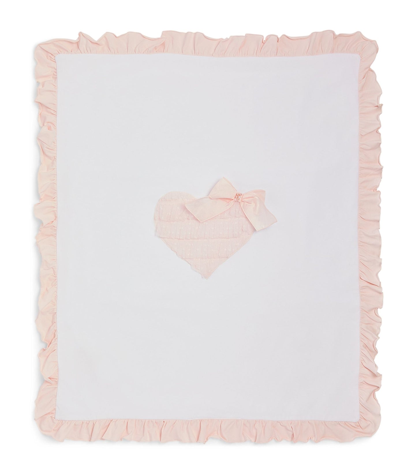 BIMBALO Frill-Trim Heart Blanket