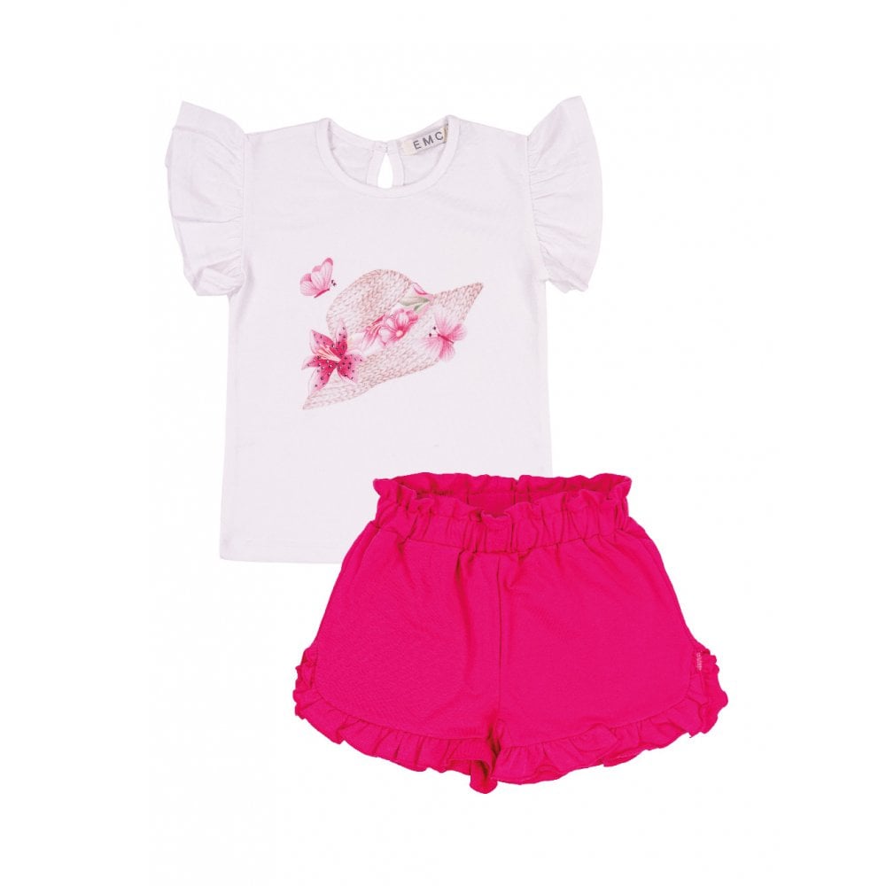 NEW!! EMC Girls Fuchsia Short Set