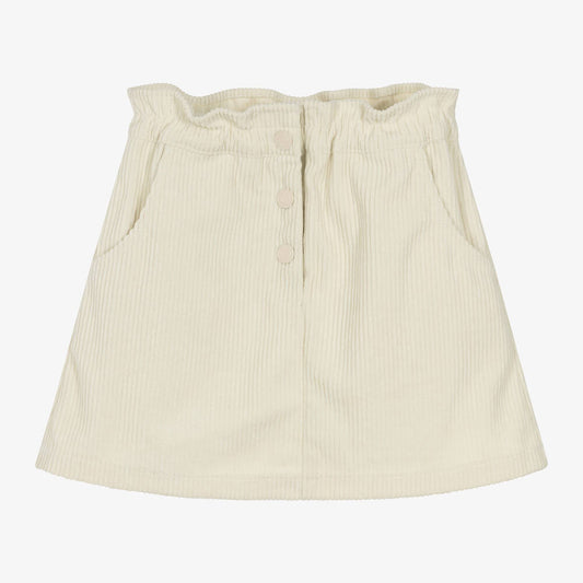 EMC Girls Ivory Corduroy Skirt