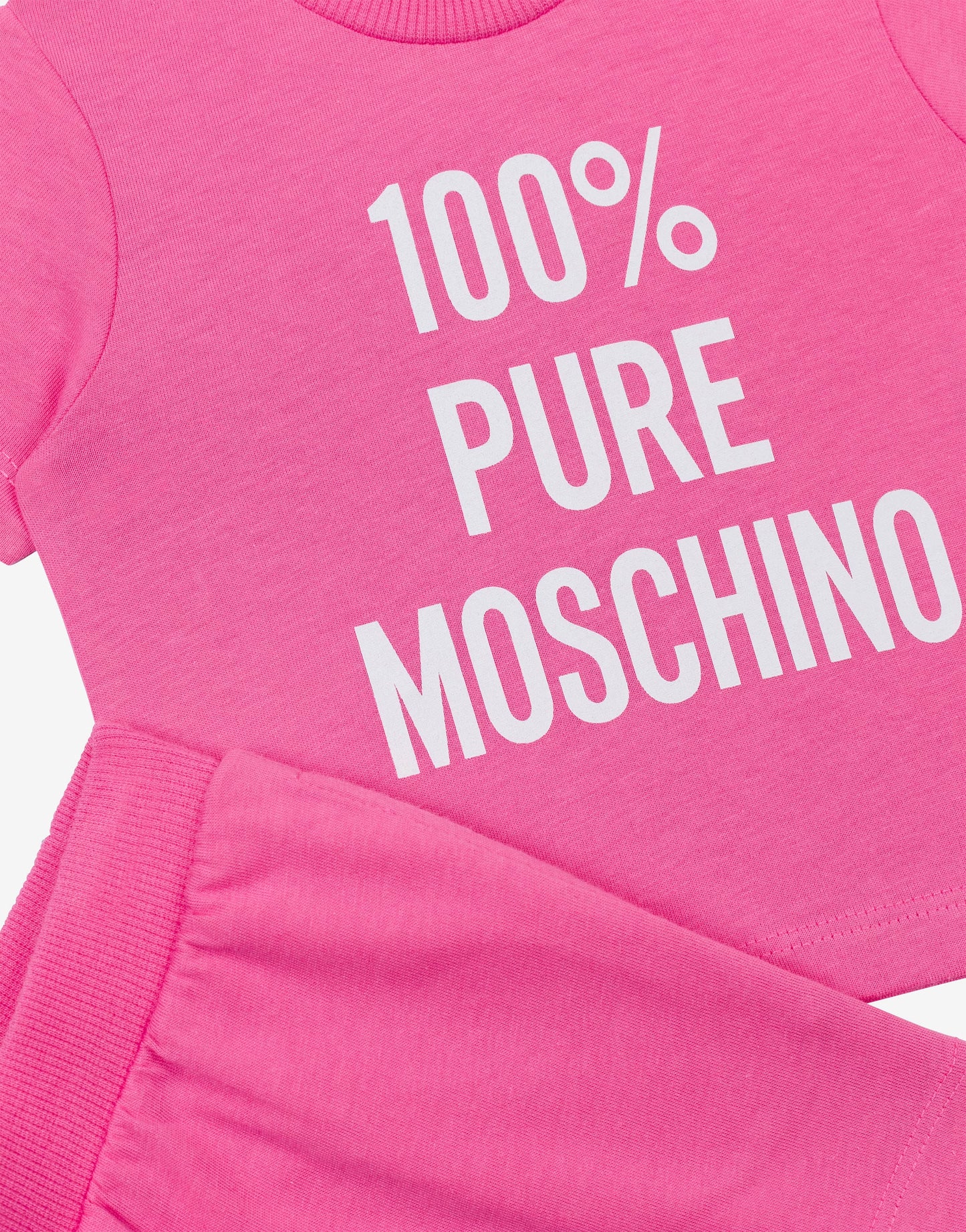 100% PURE MOSCHINO T-SHIRT AND SHORTS CO-ORD SET