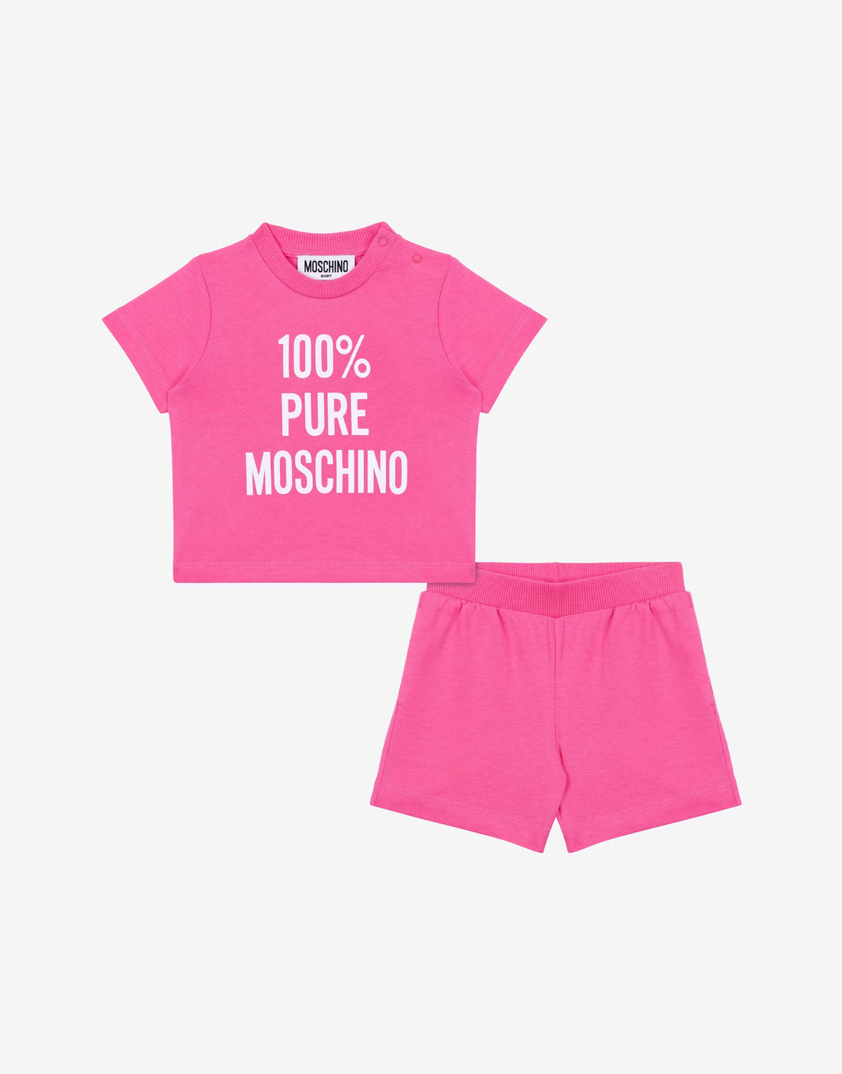 100% PURE MOSCHINO T-SHIRT AND SHORTS CO-ORD SET