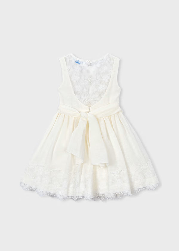 Mayoral - Girl Embroidered Dress — Natural