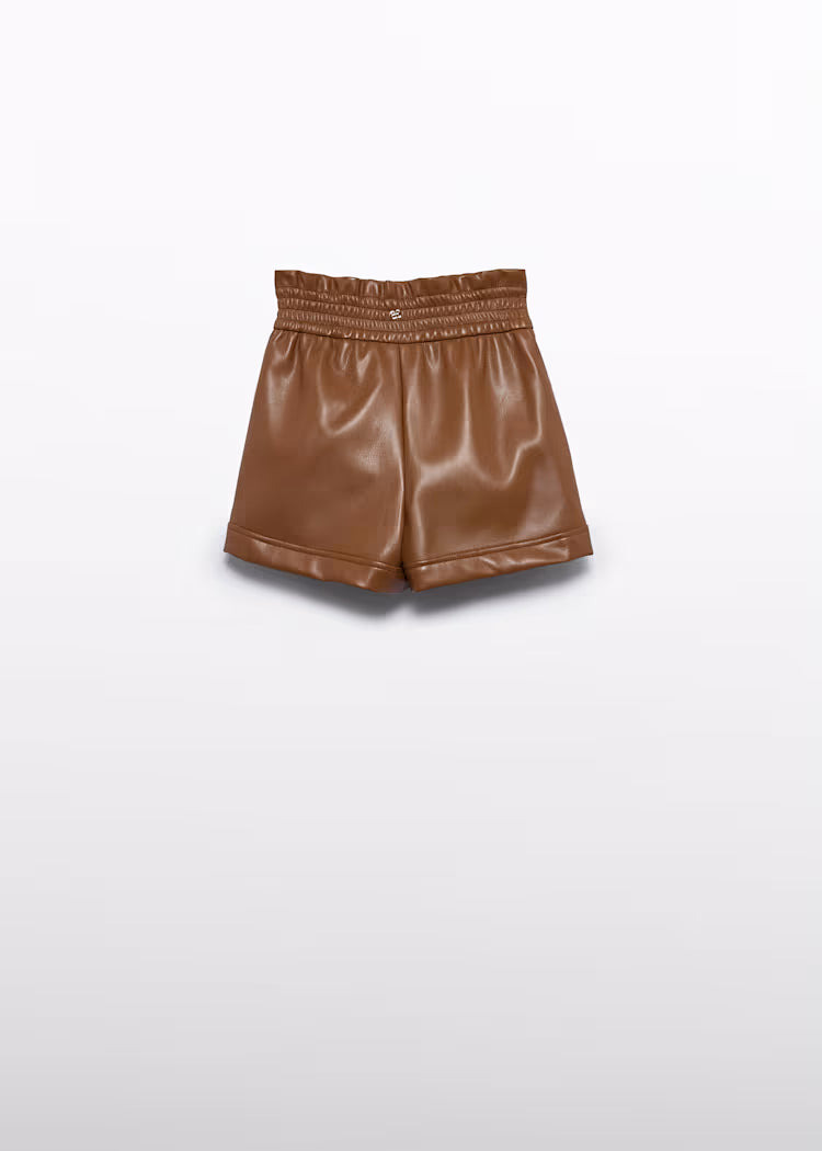 Abel & Lula - Girl Leather Shorts Brown
