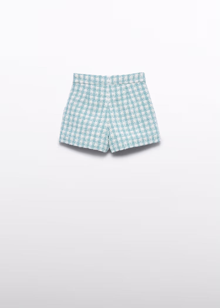 Abel & Lula - Girl Lurex Plaid Bermuda Shorts