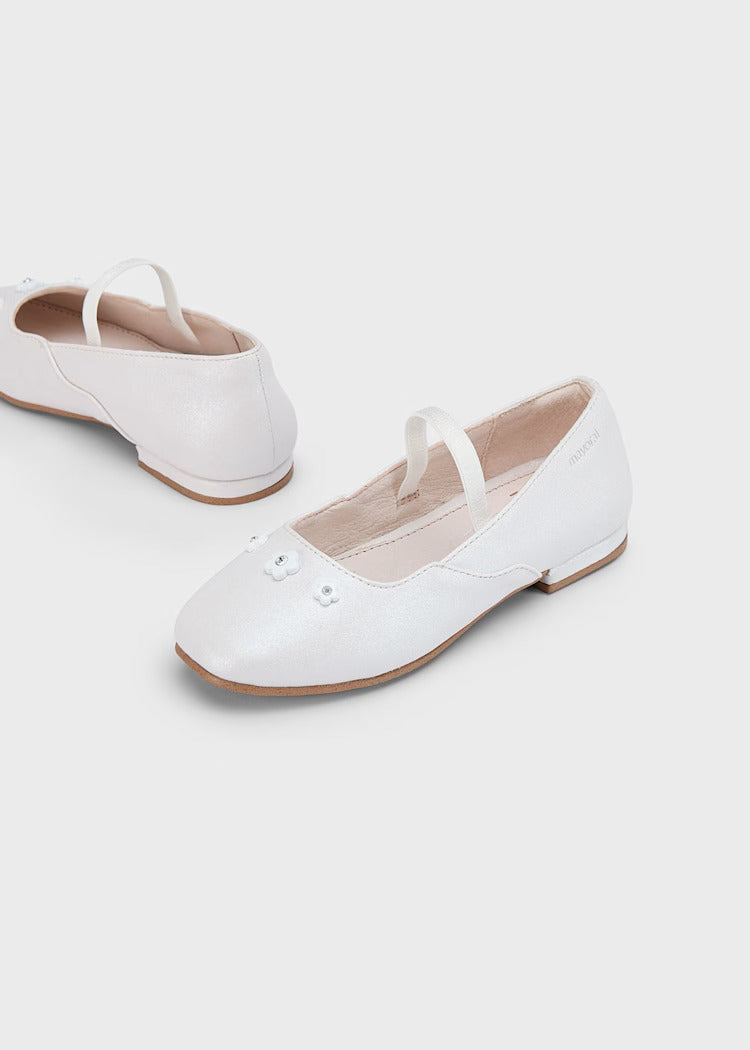 Mayoral Mary Janes with Floral Beading