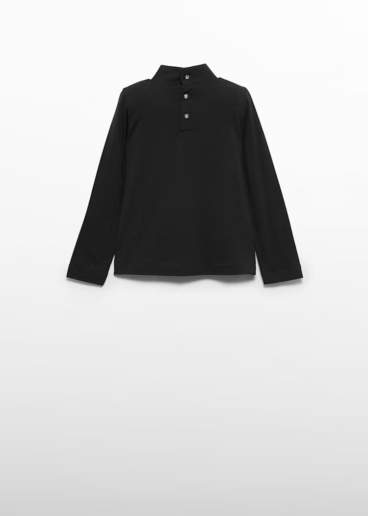 Abel & Lula - Girl Turtleneck with Bow Tie Black