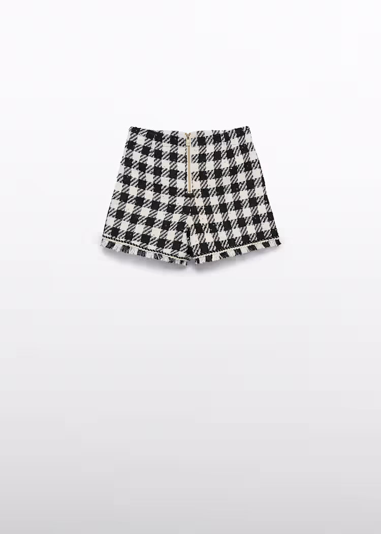 Abel & Lula - Girl Vichy Sequin Bermuda Shorts