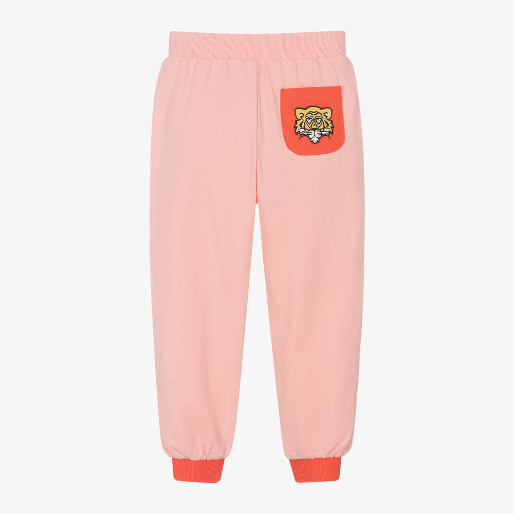 KENZO  Girls Pink Cotton Tracksuit