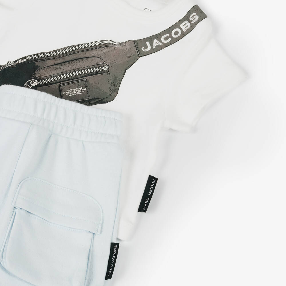 NEW!! MARC JACOBS Boys Blue Cotton Shorts Set