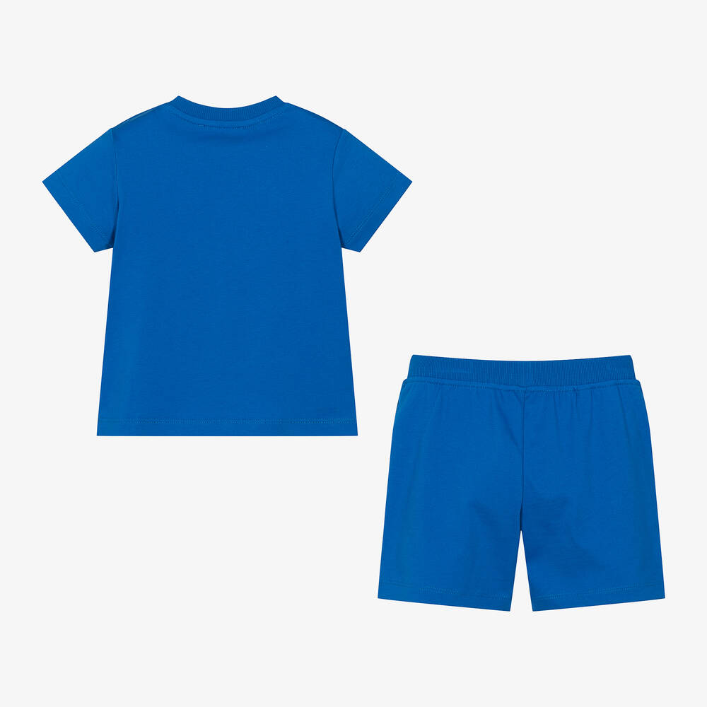 Moschino Baby Blue Cotton Shorts Set