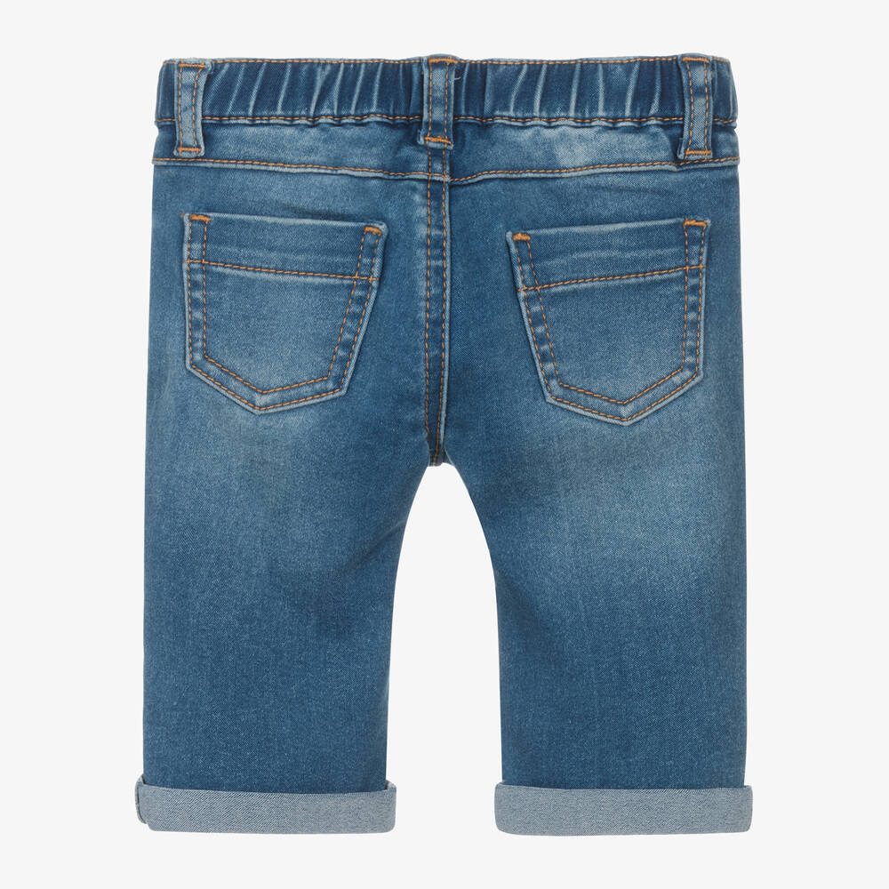 Moschino Baby Blue Denim Teddy Logo Jeans