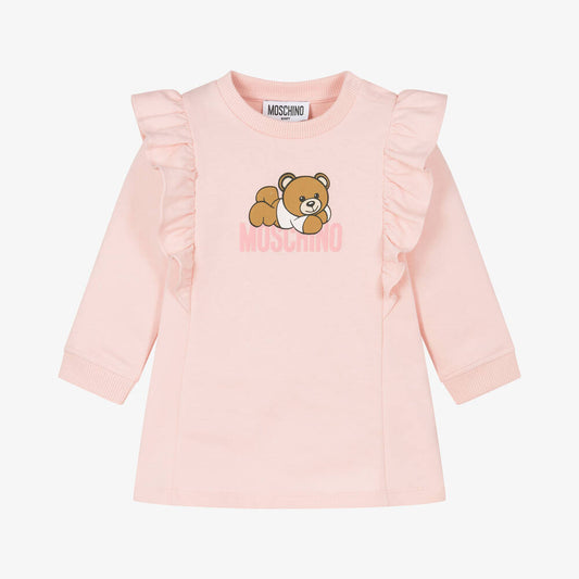 Moschino Baby Girls Pink Organic Cotton Dress