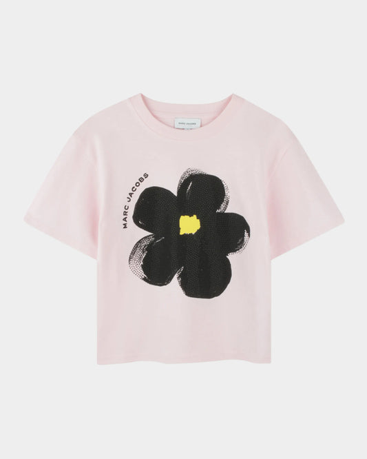 NEW!! Marc Jacobs Girl's Rhinestone Floral-Print Jersey Tee
