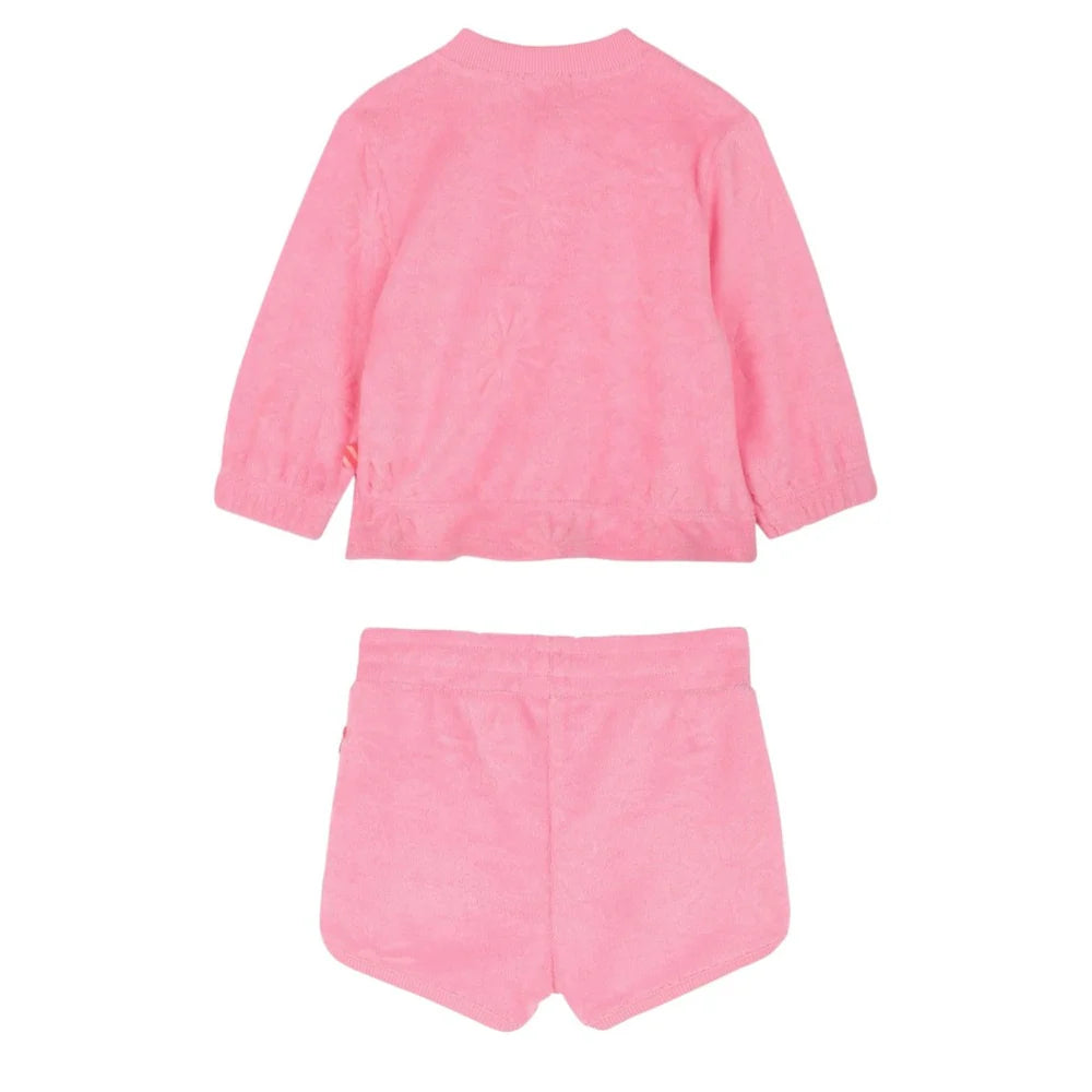 NEW!! BILLIEBLUSH Towel Zip Up Jacket And Shorts Set