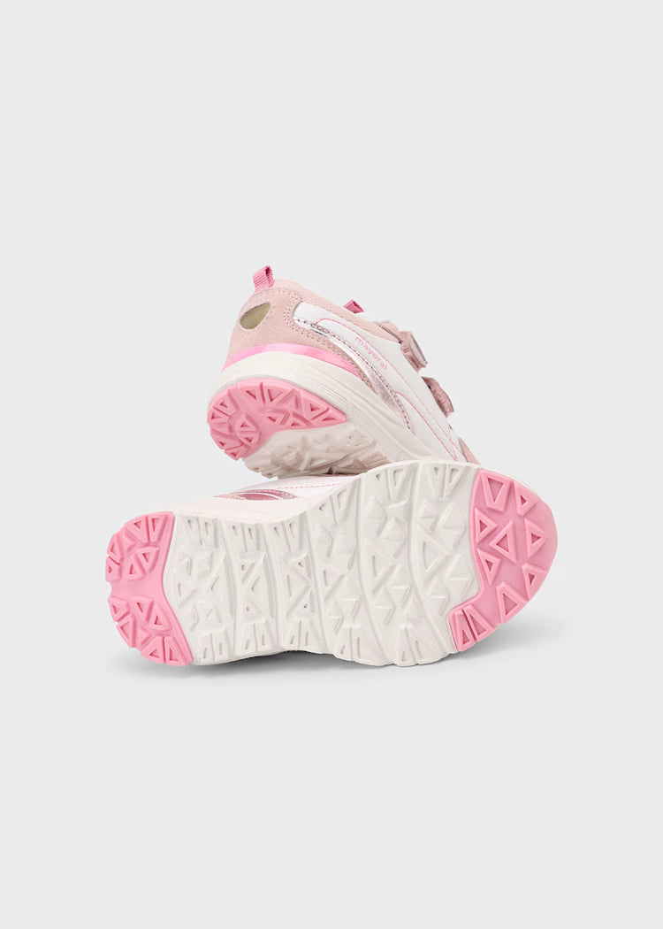 Mayoral - Girl Platform Sneakers — White & Pink
