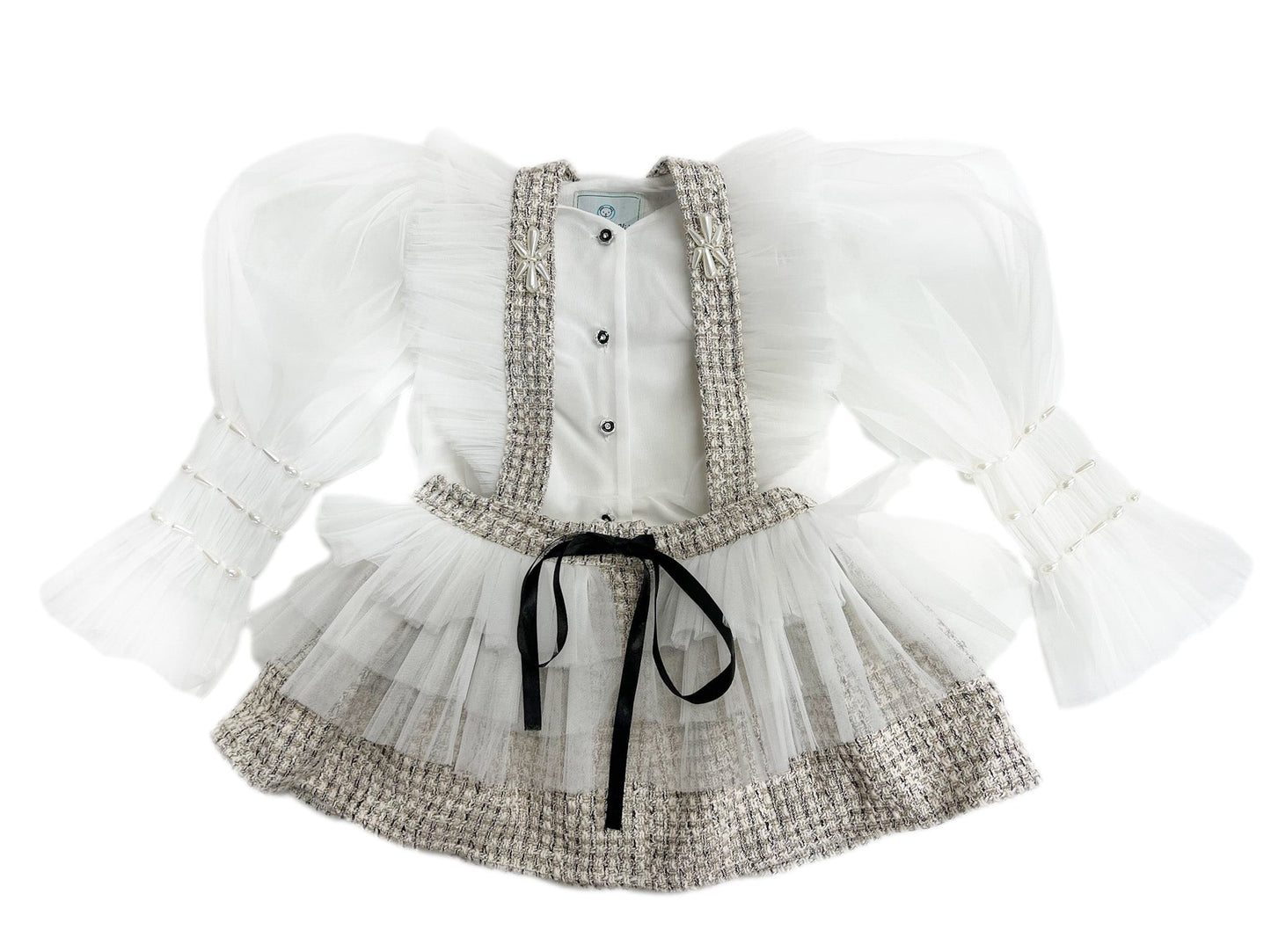 Nika Tweed Blouse and Skirt Set
