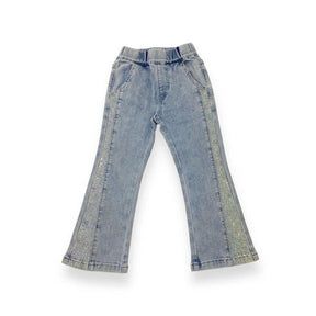 NEW!    DOE A DEAR Iridescent Accent Flare Jeans