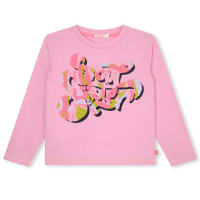 NEW!    Billieblush Long Sleeved Graphic T-shirt Pink